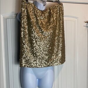 Sparkling Champagne Sequin Skirt
